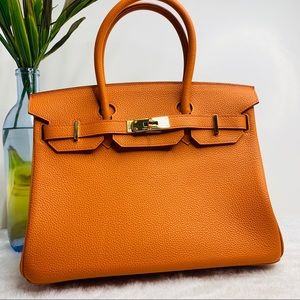 HERMES BIRKIN BAG TOGO GENUINE LEATHER 30”